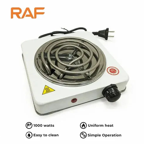 QuickHeat Portable Electric Stove - 1000W Hot Plate for Easy Cooking
